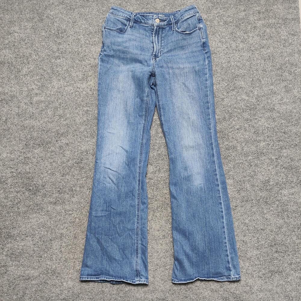 Old Navy High-Rise Wow Flare Jeans Womens 6 Medium Wash Blue Slim Denim